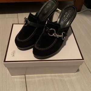 Coach Mules worn twice